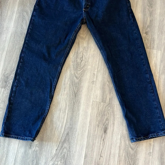 🧡💙 Wrangler blue denim jeans straight  leg size 38 - Picture 3 of 10